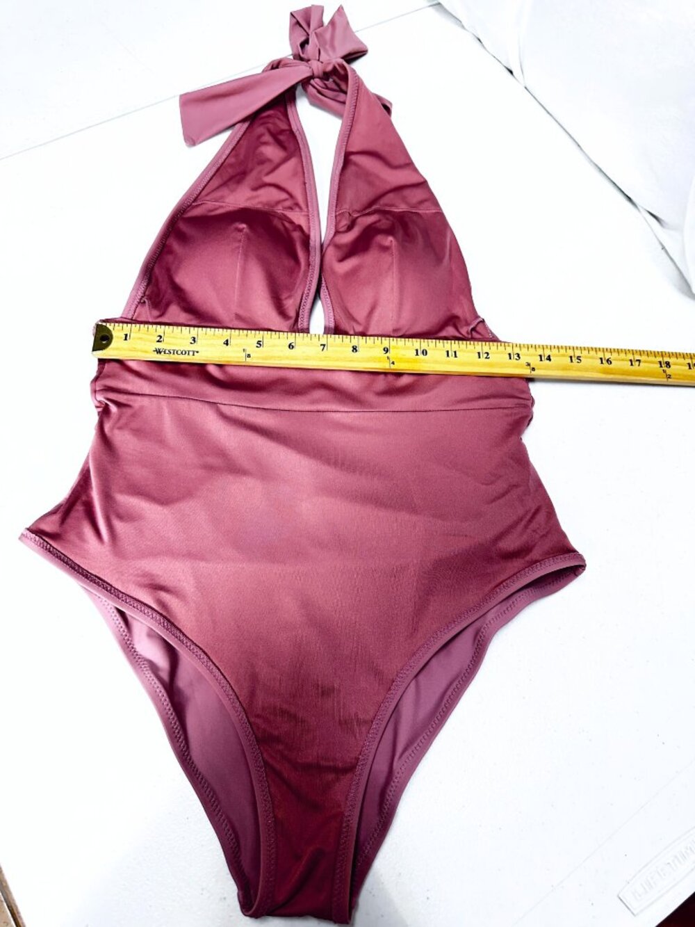 Cupshe Women's One Piece Swimsuit Tummy Control Bathing Suit Dusty Pink Size M - Picture 12 of 14
